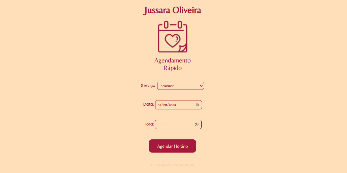 Site de agendamento para manicure Screenshot